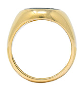 Larter & Sons Art Deco Intaglio Bloodstone 14 Karat Gold Unisex Signet Ring - Wilson's Estate Jewelry