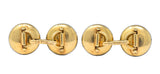 Larter & Sons Art Deco Mother of Pearl Diamond 14 Karat Gold Men's Cufflinks - Wilson's Estate Jewelry