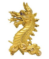 Late Victorian 14 Karat Gold Dragon Brooch Circa 1890 - Wilson's Estate Jewelry