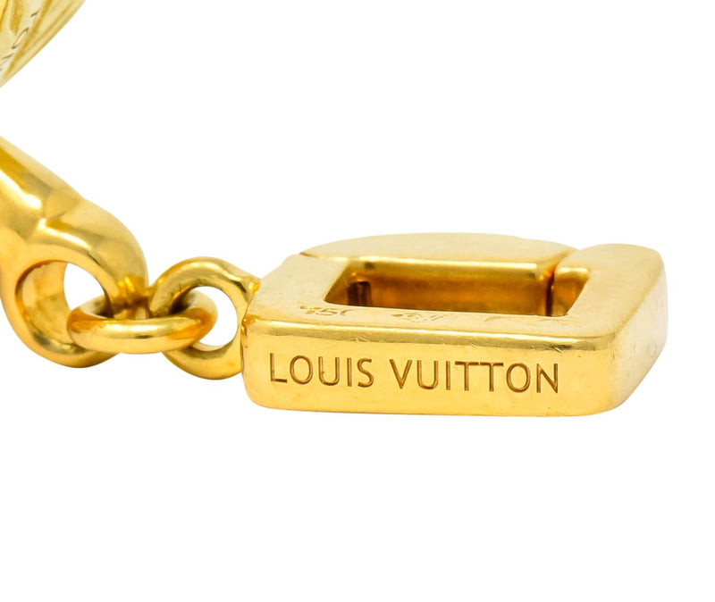 Louis Vuitton 18 Karat White Gold Padlock Charm