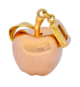 Louis Vuitton French 18 Karat Tri-Color Gold Apple Charm Pendant - Wilson's Estate Jewelry