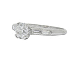 Lovely Art Deco 1.15 CTW Diamond Engagement Ring GIA Certified Wilson's Estate Jewelry