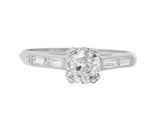 Lovely Art Deco 1.15 CTW Diamond Engagement Ring GIA Certified Wilson's Estate Jewelry