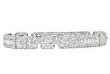 Lovely Art Deco 6.15 CTW Diamond Platinum Old European Bracelet Wilson's Estate Jewelry