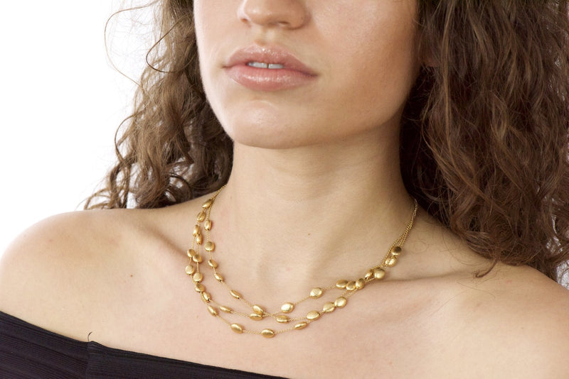 Marco Bicego 18 Karat Gold Multi-Strand Confetti Oro Necklace - Wilson's Estate Jewelry
