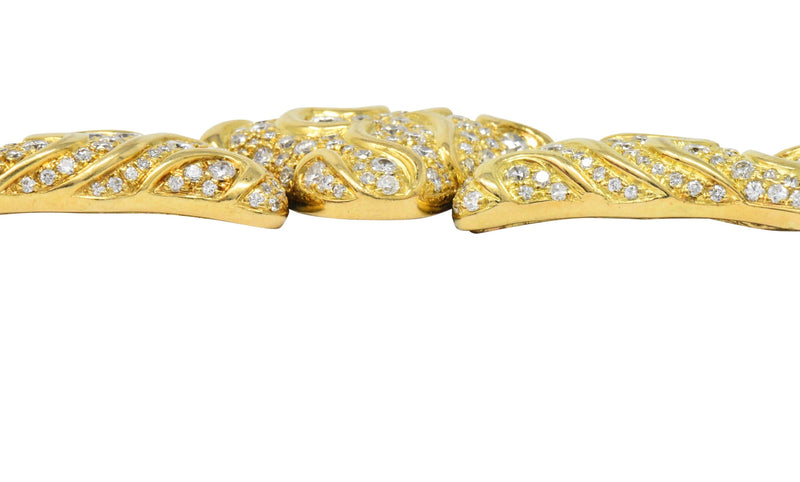 Marina B. 'Bulgari' 17.00 CTW Diamond 18 Karat Gold Necklace Wilson's Estate Jewelry