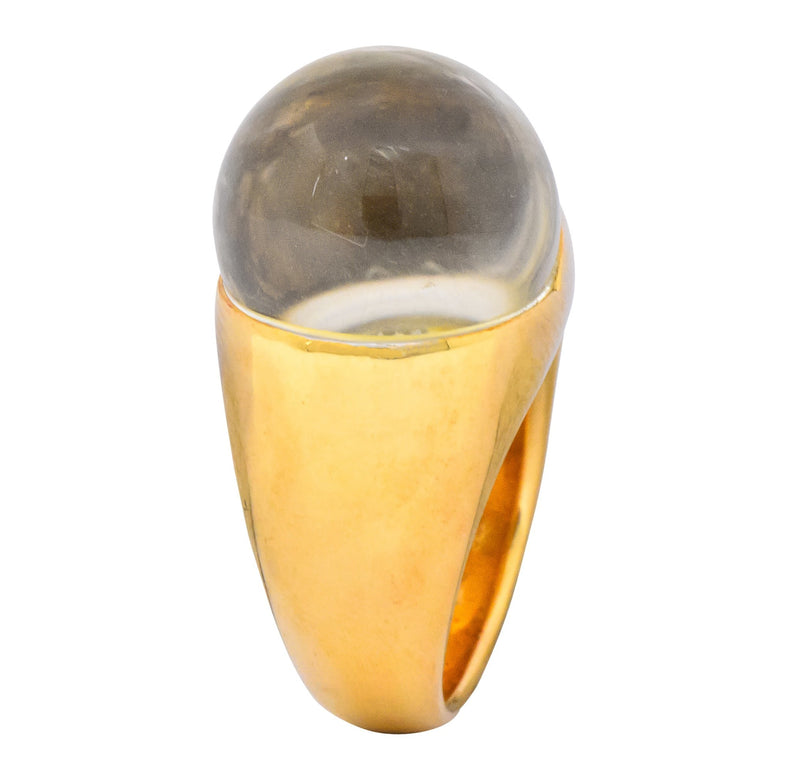 Mauboussin Paris Diamond Rock Crystal 18 Karat Gold Ring - Wilson's Estate Jewelry