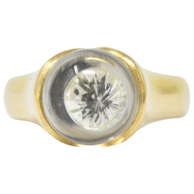 Mauboussin Paris Diamond Rock Crystal 18 Karat Gold Ring Wilson's Estate Jewelry