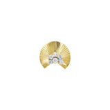 McTeigue & Co. .40 Carat Retro 18K Yellow Gold & Platinum Diamond Earrings Wilson's Estate Jewelry
