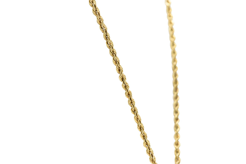 McTeigue Retro 1.20 CTW Diamond Platinum 18 Karat Gold Acorn Pendant Necklace Wilson's Estate Jewelry