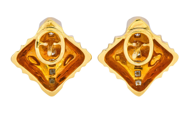 McTeigue 0.45 CTW Diamond 18 Karat Gold Multi Dimensional Earrings - Wilson's Estate Jewelry