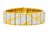 Michael Bondanza 1990’s Platinum 18 Karat Gold Signature Bracelet - Wilson's Estate Jewelry