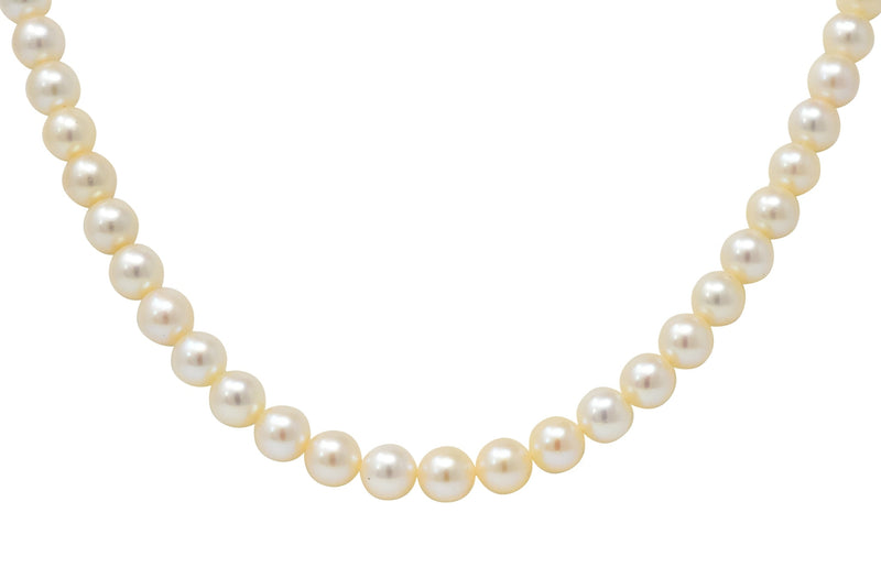 Mikimoto Contemporary Cultured Pearl 14 Karat Gold Necklace - Wilson's Estate Jewelry