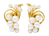 Mikimoto Cultured Pearl 18 Karat Gold Ear-Clip Earrings - Wilson's Estate Jewelry