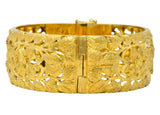 Milor 18 Karat Gold Hinged Bangle Bracelet - Wilson's Estate Jewelry