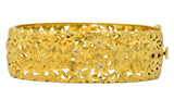 Milor 18 Karat Gold Hinged Bangle Bracelet - Wilson's Estate Jewelry