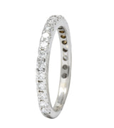 Modern 0.31 CTW Diamond 14 Karat White Gold Anniversary Band Ring - Wilson's Estate Jewelry