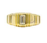 Modern 0.50 CTW Diamond 14 Karat Gold Unisex Ring - Wilson's Estate Jewelry