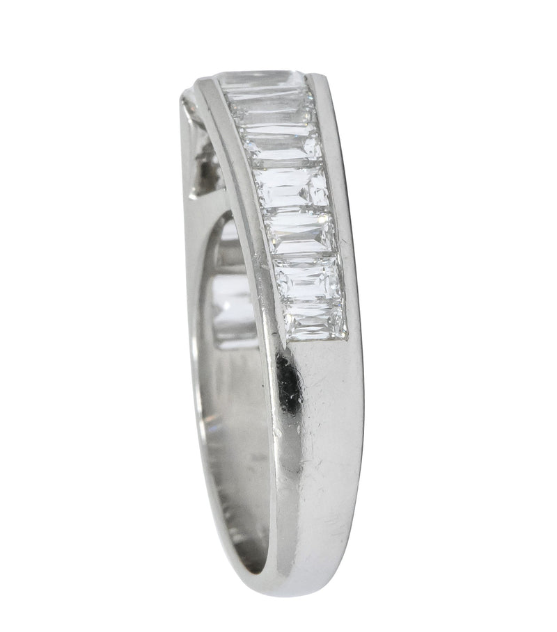 Modern 2.52 CTW Crisscut Diamond Platinum Engagement Ring GIA - Wilson's Estate Jewelry