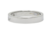 Modern Cartier Diamond Platinum Band Ring Wilson's Estate Jewelry