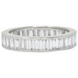Oscar Heyman 1.80 CTW Baguette Diamond Platinum Eternity Band Ring Wilson's Estate Jewelry