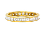 Oscar Heyman Contemporary 1.35 CTW Square Step Diamond 18 Karat Gold Eternity Band Ring - Wilson's Estate Jewelry