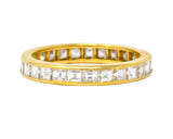 Oscar Heyman Contemporary 1.35 CTW Square Step Diamond 18 Karat Gold Eternity Band Ring - Wilson's Estate Jewelry