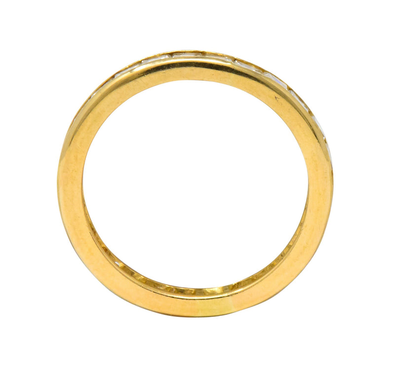 Oscar Heyman Contemporary 1.35 CTW Square Step Diamond 18 Karat Gold Eternity Band Ring - Wilson's Estate Jewelry