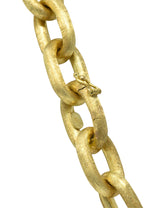 Oustanding Contemporary 18 Karat Gold Italian Large Link Necklace - Wilson's Estate Jewelry