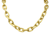 Oustanding Contemporary 18 Karat Gold Italian Large Link Necklace - Wilson's Estate Jewelry