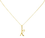 Paloma Picasso Tiffany & Co. 18 Karat Gold Letter K Pendant Necklace - Wilson's Estate Jewelry