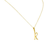 Paloma Picasso Tiffany & Co. 18 Karat Gold Letter K Pendant Necklace - Wilson's Estate Jewelry