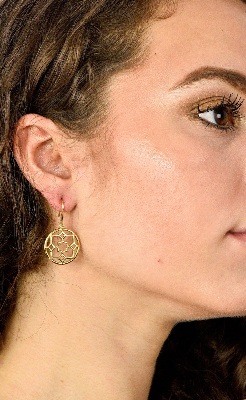 Paloma Picasso Tiffany & Co. 18 Karat Gold Zellige Drop Earrings Wilson's Estate Jewelry
