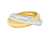 Paloma Picasso Tiffany & Co. 18 Karat Two-Tone Gold Melody Rolling Band Ring - Wilson's Estate Jewelry