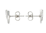 Paloma Picasso Tiffany & Co. 1980's Vintage 0.30 CTW Diamond Platinum Kiss X Stud Earrings - Wilson's Estate Jewelry