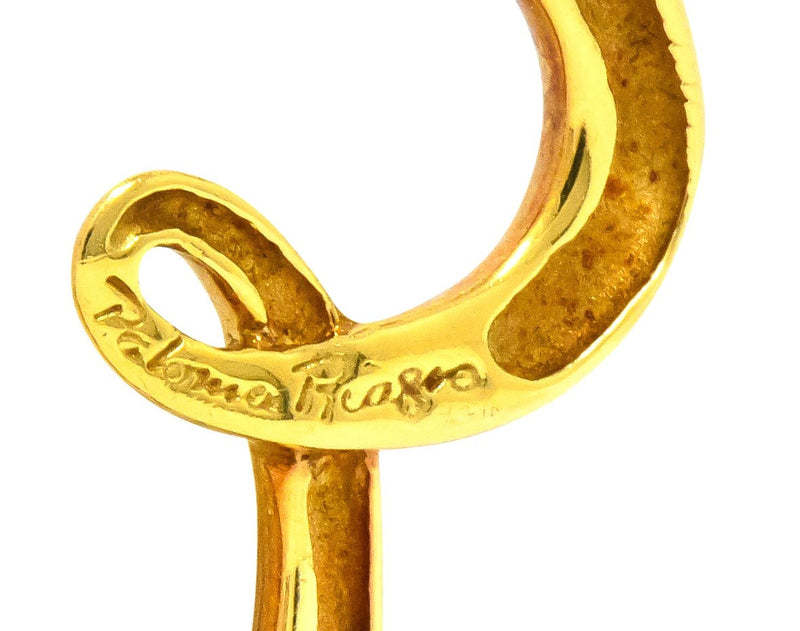 1981 Paloma Picasso Tiffany & Co. 18 Karat Gold Quatrefoil Brooch - Wilson's Estate Jewelry