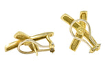 Paloma Picasso Tiffany & Co. 1984 18 Karat Gold "X" Earrings Wilson's Estate Jewelry