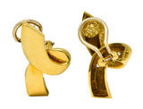 Paloma Picasso Tiffany & Co. 1986 18 Karat Yellow Gold Ribbon Earrings - Wilson's Estate Jewelry