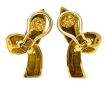 Paloma Picasso Tiffany & Co. 1986 18 Karat Yellow Gold Ribbon Earrings - Wilson's Estate Jewelry
