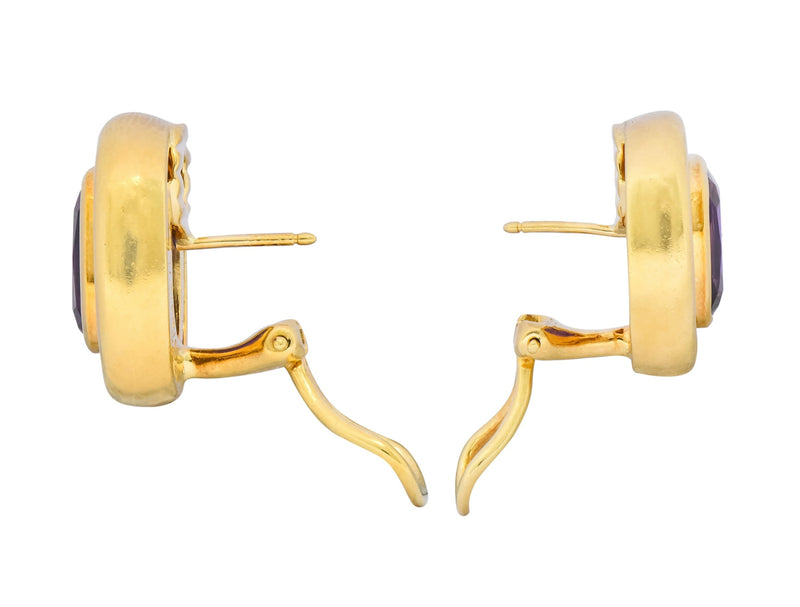 Paloma Picasso Tiffany & Co. Amethyst 18 Karat Gold Earrings Circa 1980 - Wilson's Estate Jewelry