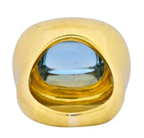 Paloma Picasso Tiffany & Co. Aquamarine 18 Karat Yellow Gold Cocktail Ring - Wilson's Estate Jewelry