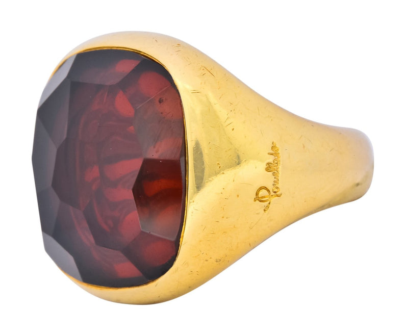 Pomellato Garnet 18 Karat Gold Bold Statement Ring - Wilson's Estate Jewelry