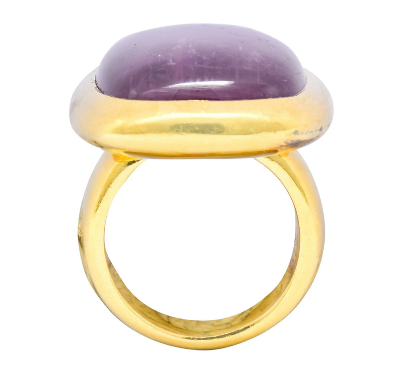 Pomellato Italian Pink Tourmaline 18 Karat Gold Contemporary Statement Ring - Wilson's Estate Jewelry