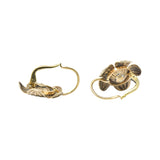 Pretty Diamond & 14K Gold Victorian Flower Earrings Wilson's Estate Jewelry
