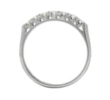 Retro 0.21 CTW Diamond Platinum Anniversary Band Stackable Ring Wilson's Antique & Estate Jewelry