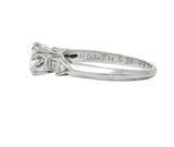 Retro 0.31 CTW Diamond Platinum Engagement Ring Wilson's Estate Jewelry