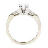 Retro 0.55 CTW Diamond 14 Karat White Gold Engagement Ring - Wilson's Estate Jewelry