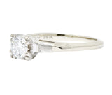 Retro 0.55 CTW Diamond 14 Karat White Gold Engagement Ring - Wilson's Estate Jewelry