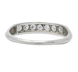 Retro 0.55 CTW Diamond Platinum Band Stackable Ring Wilson's Antique & Estate Jewelry