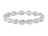 Retro 0.85 CTW Marquise Diamond Platinum Eternity Band Ring - Wilson's Estate Jewelry